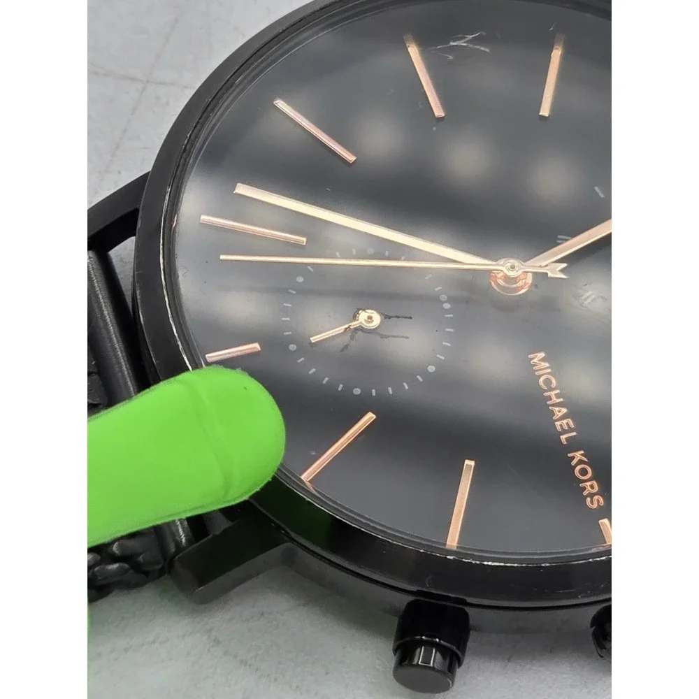 Michael Kors MK-8504 Jaryn Black Mesh Steel‎ Mens Watch - NEEDS BATT See Pics!